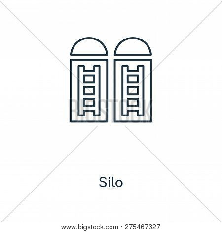 Silo Icon In Trendy Design Style. Silo Icon Isolated On White Background. Silo Vector Icon Simple An