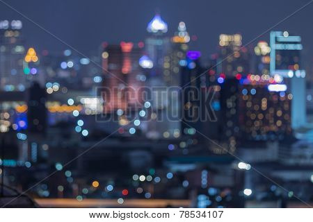 Bangkok blurred abstract background lights