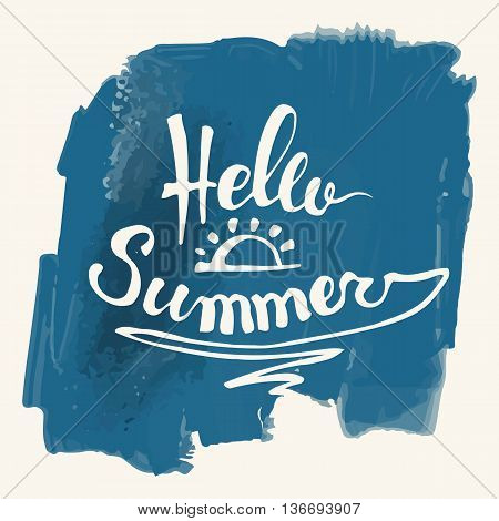 Hello Summer. Summer Season. Summer Wallpaper. Summer Time. Happy Summer. Summer Day. Summer Design. Summer Vector. Summer Text. Summer Lettering. Summer Art. Summer Watercolor. Summer Decoration.