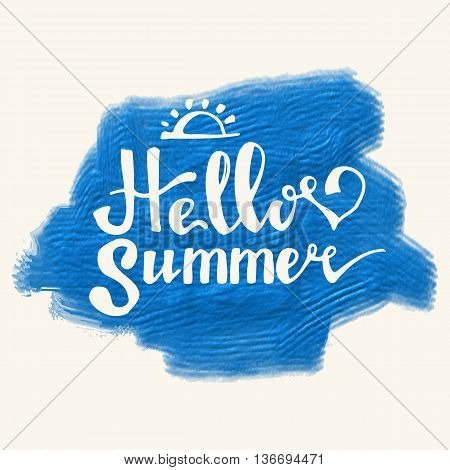 Hello Summer. Summer Season. Summer Wallpaper. Summer Time. Happy Summer. Summer Day. Summer Design. Summer Vector. Summer Text. Summer Lettering. Summer Art. Summer Watercolor. Summer Decoration.