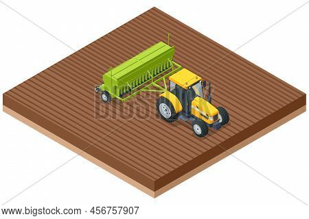 Isometric Agricultural Cultivator. A Cultivator Is A Piece Of Agricultural Equipment Used For Second