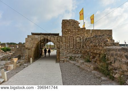 Historic Caesarea Maritima Harbor, Israel