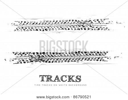 Tire tracks background