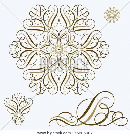 Vector Ornament Swirl Set