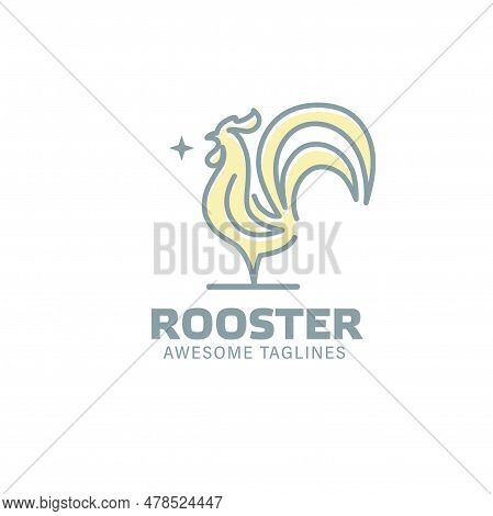 Abstract Rooster Vector Logo Concept