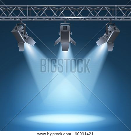 stage with lights