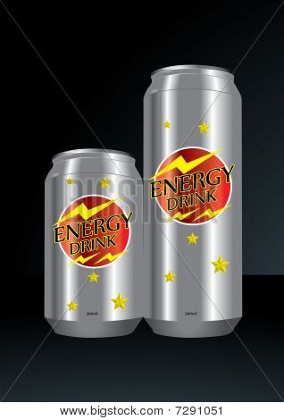 Silver colored Energy Drink Can