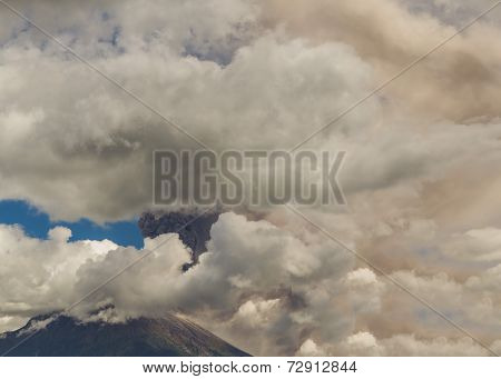 Tungurahua Is An Active Strato Volcano Located In The Cordillera Oriental Of Ecuador, South America