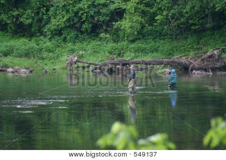 Father And Son Fishing