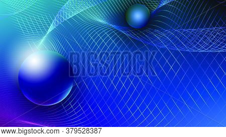 Gravity, Gravitational Waves Concept. Physical And Technology Background. Design With Gravity Grid A