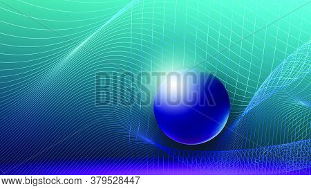 Gravity, Gravitational Waves Concept. Physical And Technology Background. Design With Gravity Grid A