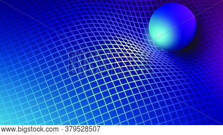 Gravity, Gravitational Waves Concept. Physical And Technology Background. Design With Gravity Grid A