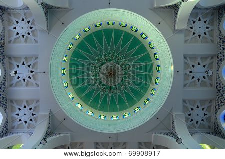 Inside Main Dome of Sultan Ahmad Shah 1 Mosque in Kuantan