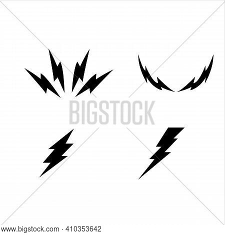 Lightning Bolt Vector Icon. Flash Icon. Bolt Of Lightning Vector. Streak Of Light Sign. Electric Bol