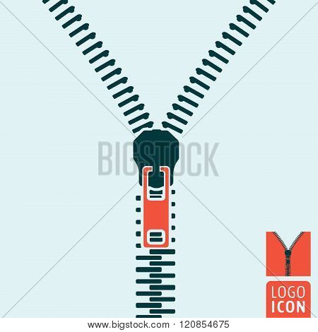 Zipper Icon Isolated