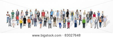 Diverse Large Group Of People Multiethnic Group Community