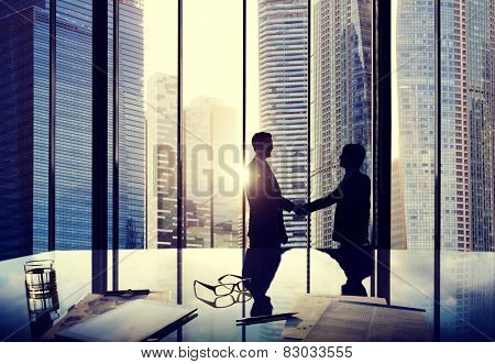 Business Handshake Agreement Partnership Deal Team Office Concept