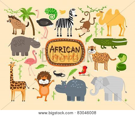 Vector african animals