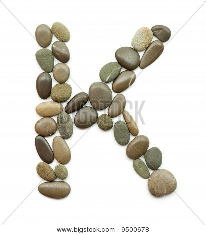 path alphabet of ocean stones