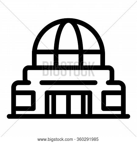 Astronomy Planetarium Icon. Outline Astronomy Planetarium Vector Icon For Web Design Isolated On Whi