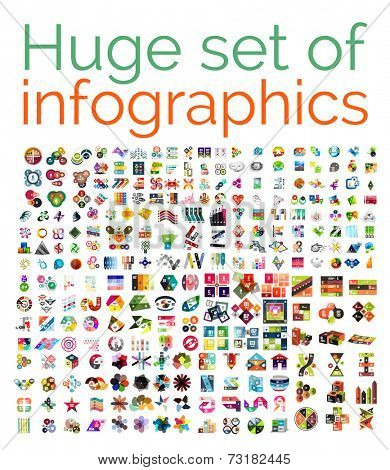 Huge mega set of infographic templates, set 1