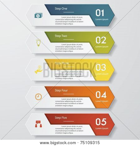 Design clean number banners template. Vector.