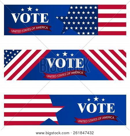 Elections To Us Senate In 2018. Template For Us Elections. Presidential Election Banner Background. 