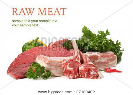 raw meat assortment