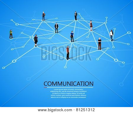 Connecting people. Social network concept.