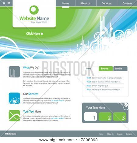 Web site design template 5, vector