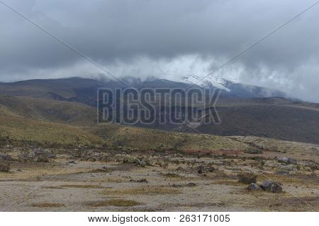 View On The Strato Vulcano Cotopaxi, Ecuador