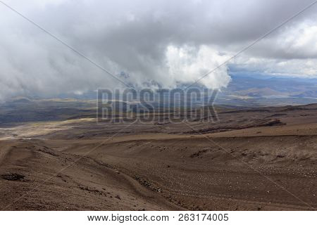 View On The Strato Vulcano Cotopaxi, Ecuador