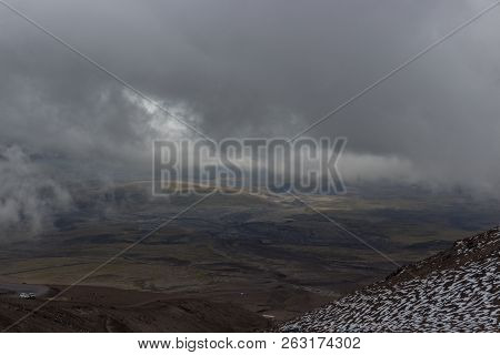 View On The Strato Vulcano Cotopaxi, Ecuador