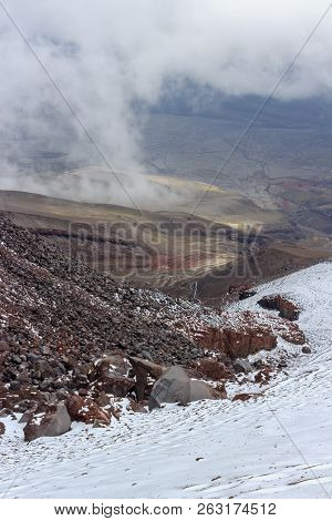 View On The Strato Vulcano Cotopaxi, Ecuador