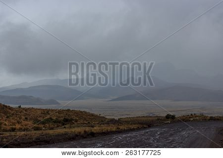 View On The Strato Vulcano Cotopaxi, Ecuador