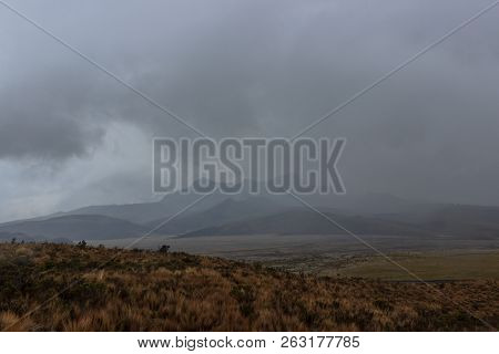 View On The Strato Vulcano Cotopaxi, Ecuador