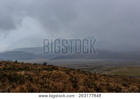 View On The Strato Vulcano Cotopaxi, Ecuador