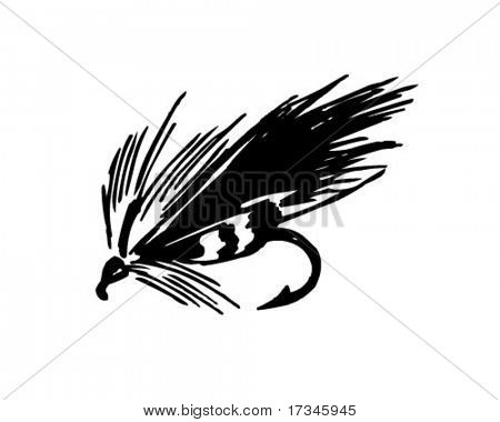 Fishing Fly 1 - Retro Clip Art