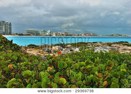 Hotel Zone In Cancun, Mexico