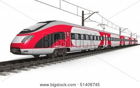 Modern high speed train