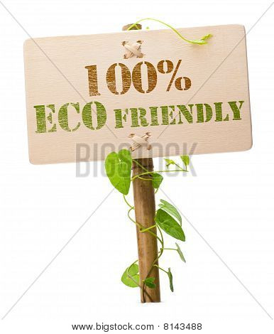 100% Eco Friendly Green Sign