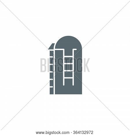 Silo Vector Icon Symbol Storage Isolated On White Background