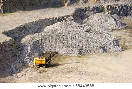 Machine At The Quarry For The Extraction Of Granite