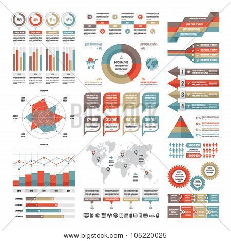 Business infographic concept - vector set of infographic elements.