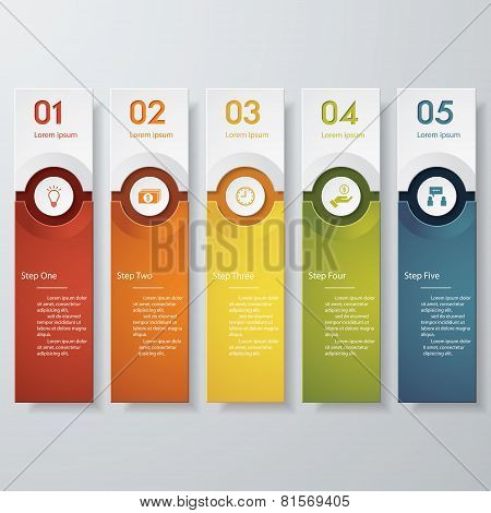 Design clean number banners template. Vector.