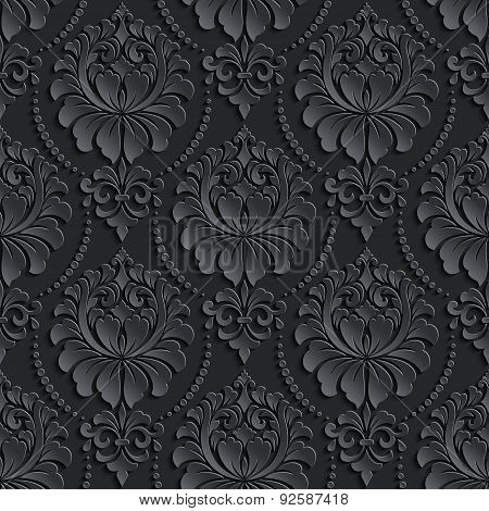 Vector damask seamless pattern background. Elegant luxury texture for wallpapers, backgrounds and pa