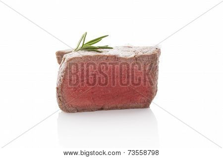 Steak Isolated On White Background. Juicy steak.