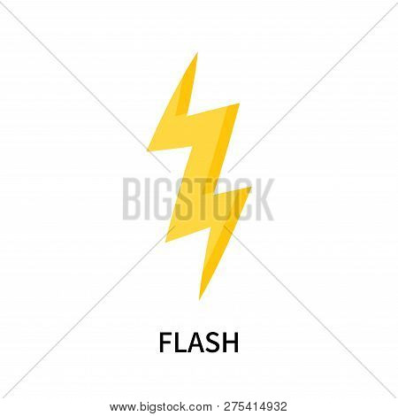 Flash Icon Isolated On White Background. Flash Icon Simple Sign. Flash Icon Trendy And Modern Symbol