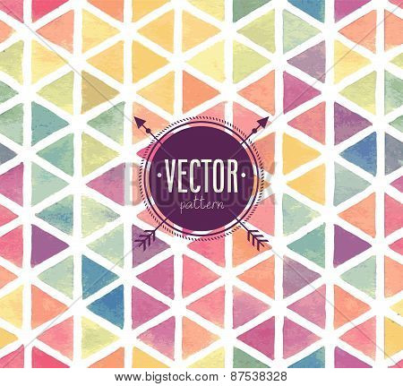 Vector Watercolor Seamless Pattern.