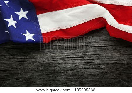 Red, white, and blue American flag for Memorial day or Veteran's day background